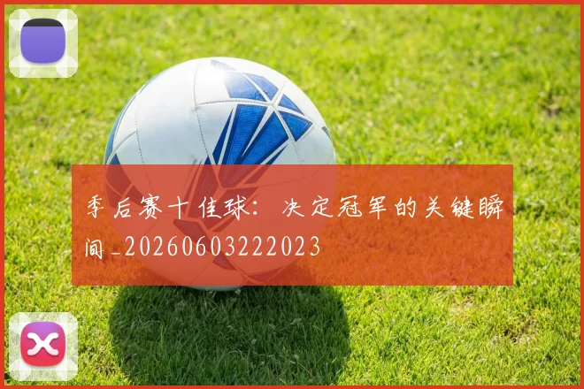 季后赛十佳球:决定冠军的关键瞬间_20260603222023
